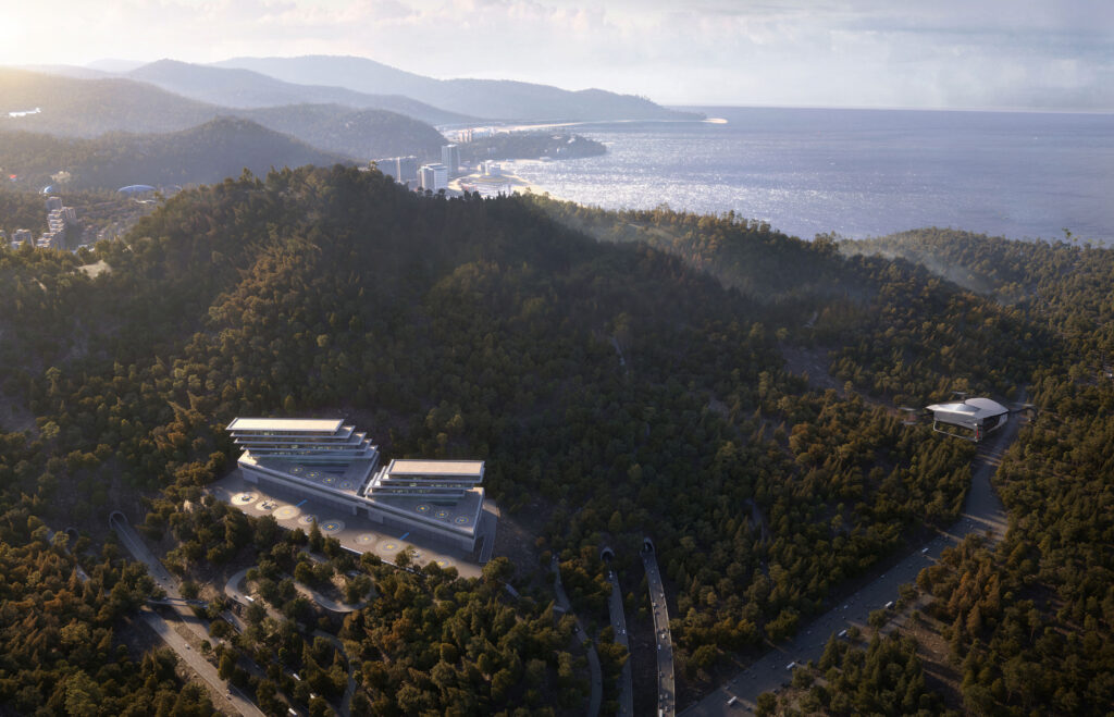 Yantian Drone Port - Transportation, Office - Shenzhen - China - Visualisation - Dawn