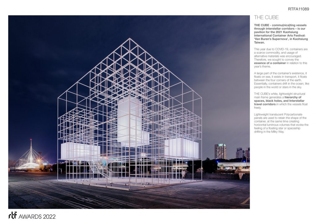The Cube - Pavilion - International Container Arts Festival 2021 - Kaohsiung, Taiwan - RTF Award 2022 Board 02