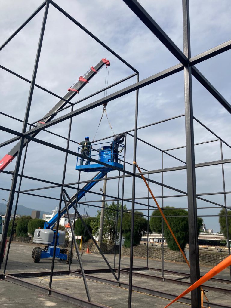 The Cube - Pavilion - International Container Arts Festival 2021 - Kaohsiung, Taiwan - Construction Picture - 02