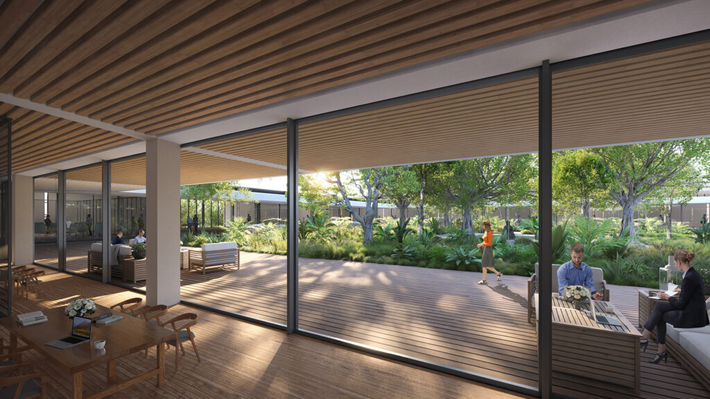 Industrial Oasis Lightion - Office Interior View - Myanmar - Visualisation